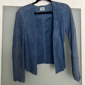 SW3 Suede blue fringe jacket